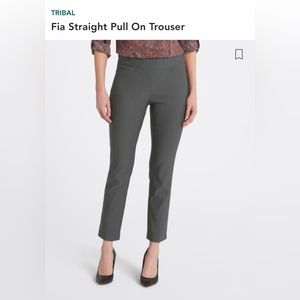 Gray stretch trousers